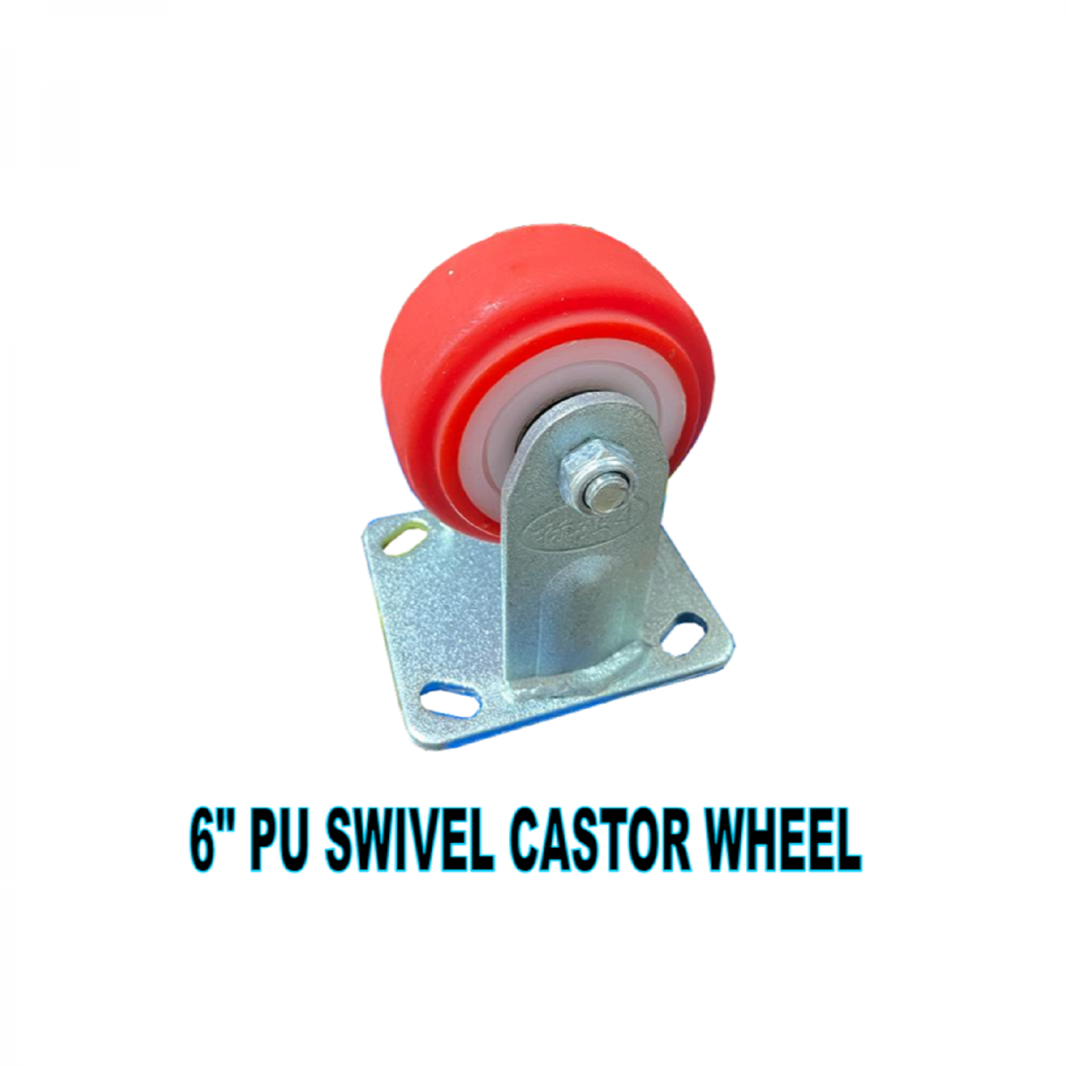 Buy 6" PU Swivel Castor Wheel without Brake Hammer and Wrench